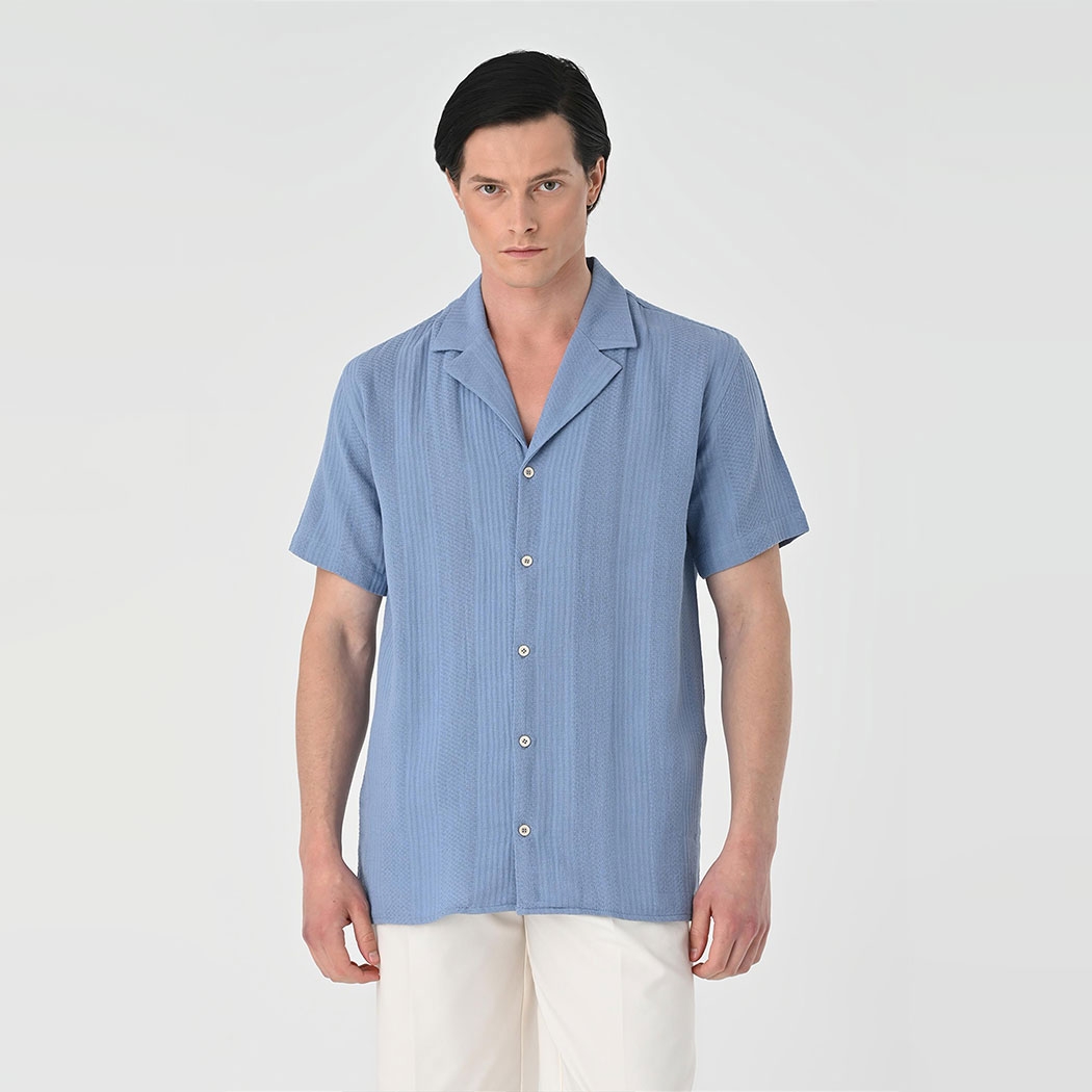Woven Patterned Short Sleeve Shirt