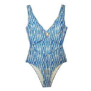 Dolcemare Joanie Swimsuit Lurex- Blue Ikat