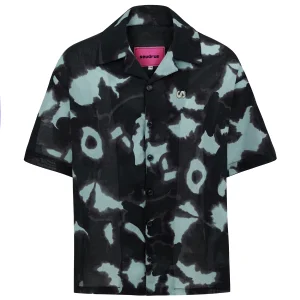 Batik Desenli Logo Nakışlı Cotton Gömlek