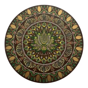 Lotus Mandala Ahşap Üstü Akrilik Tablo