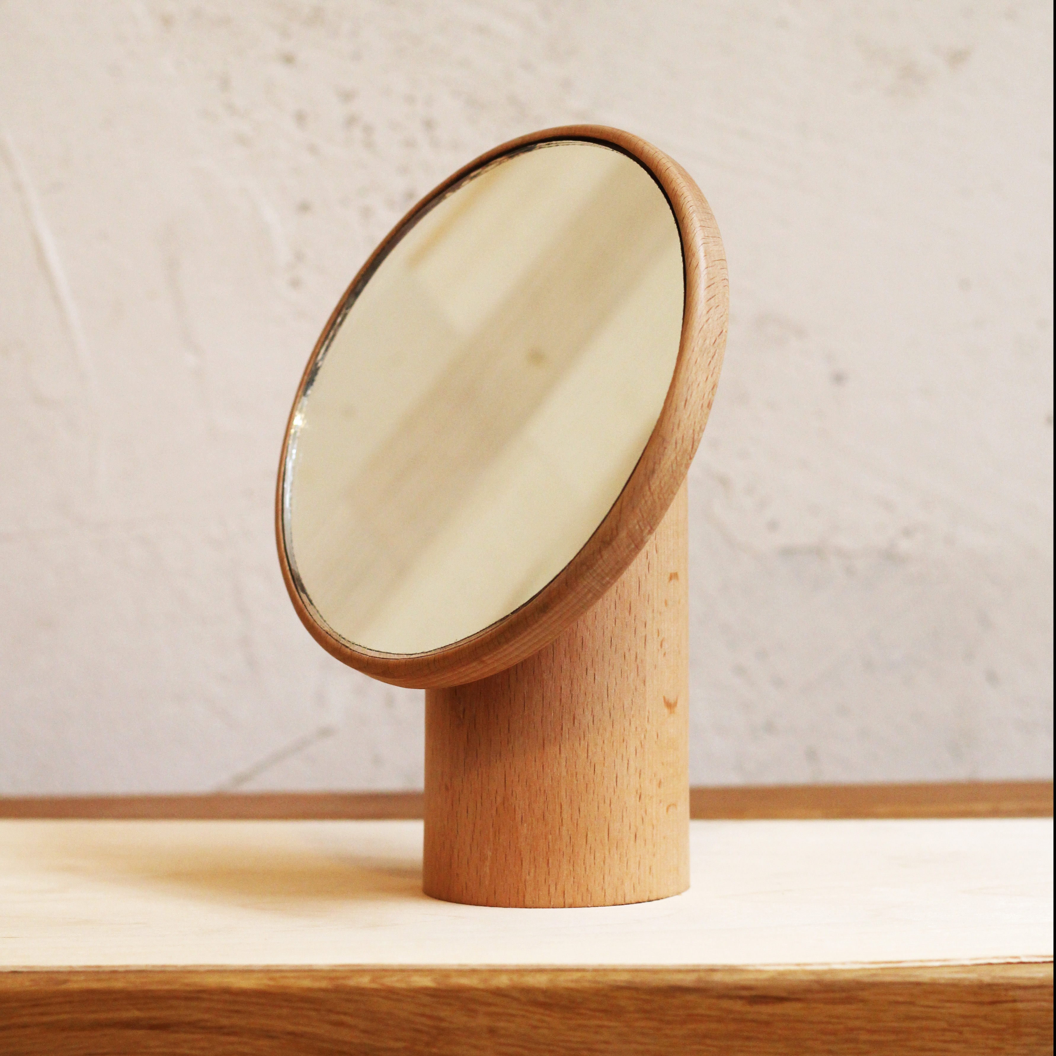 Wood Desk Mirror