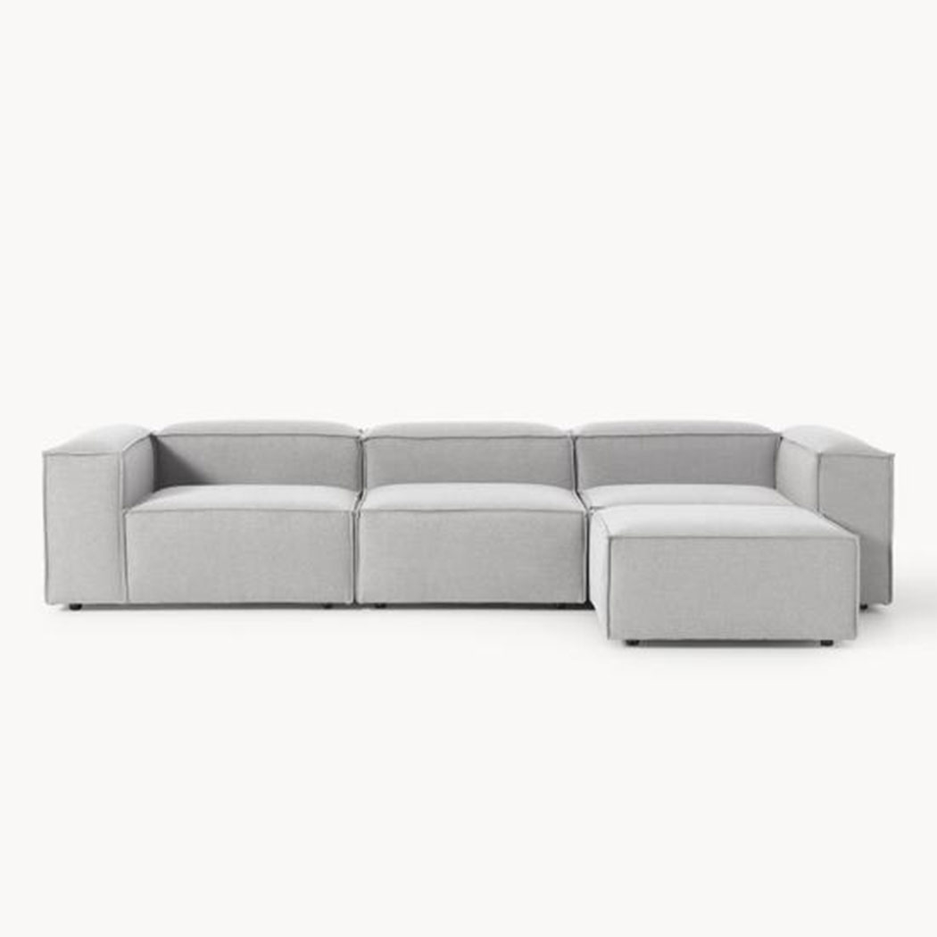 Soft Comfortable Seating Modular Corner, Linen (3-4 Seater) - Innature Home