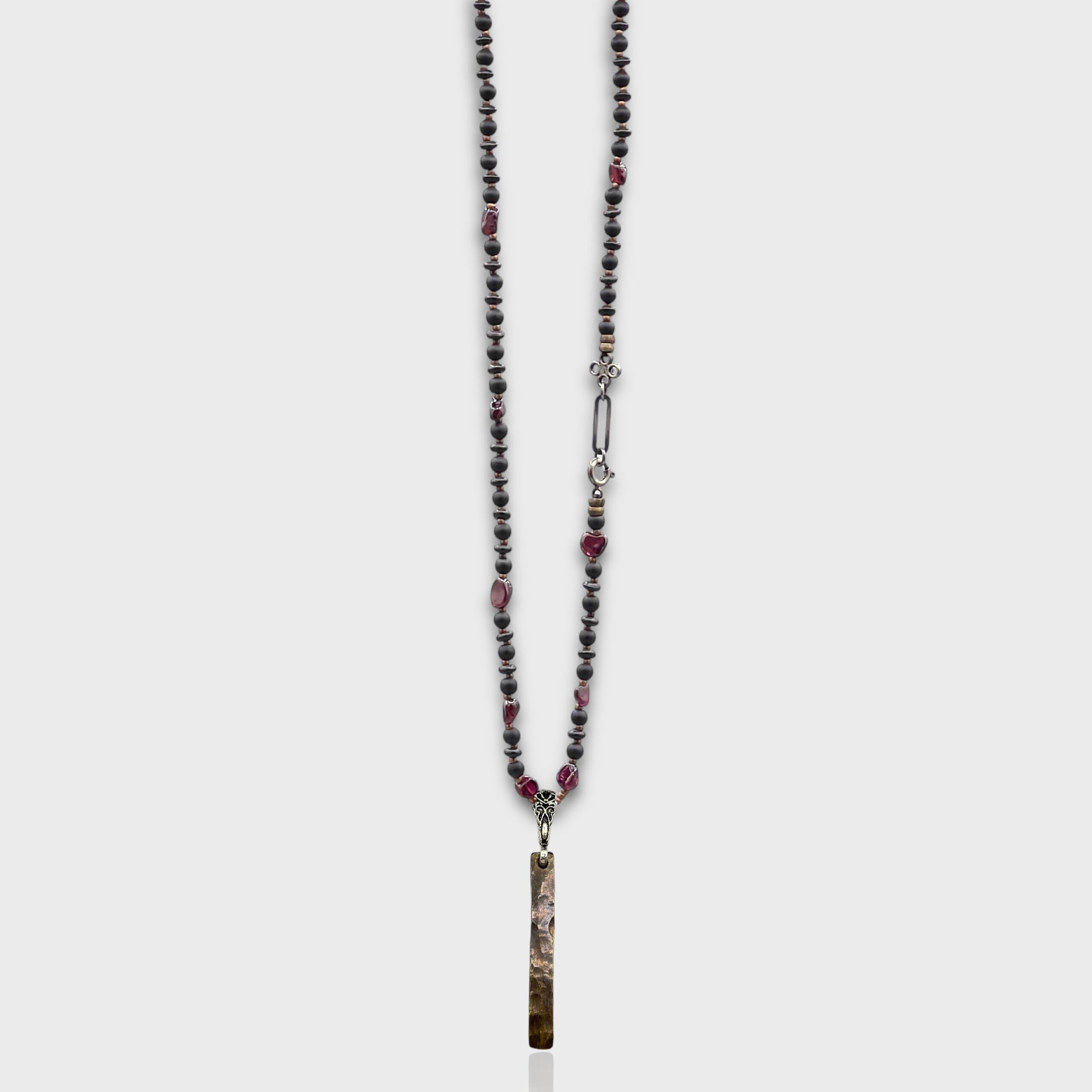 Maison - Lal Taşı Onyx Bronz Uçlu  Kolye