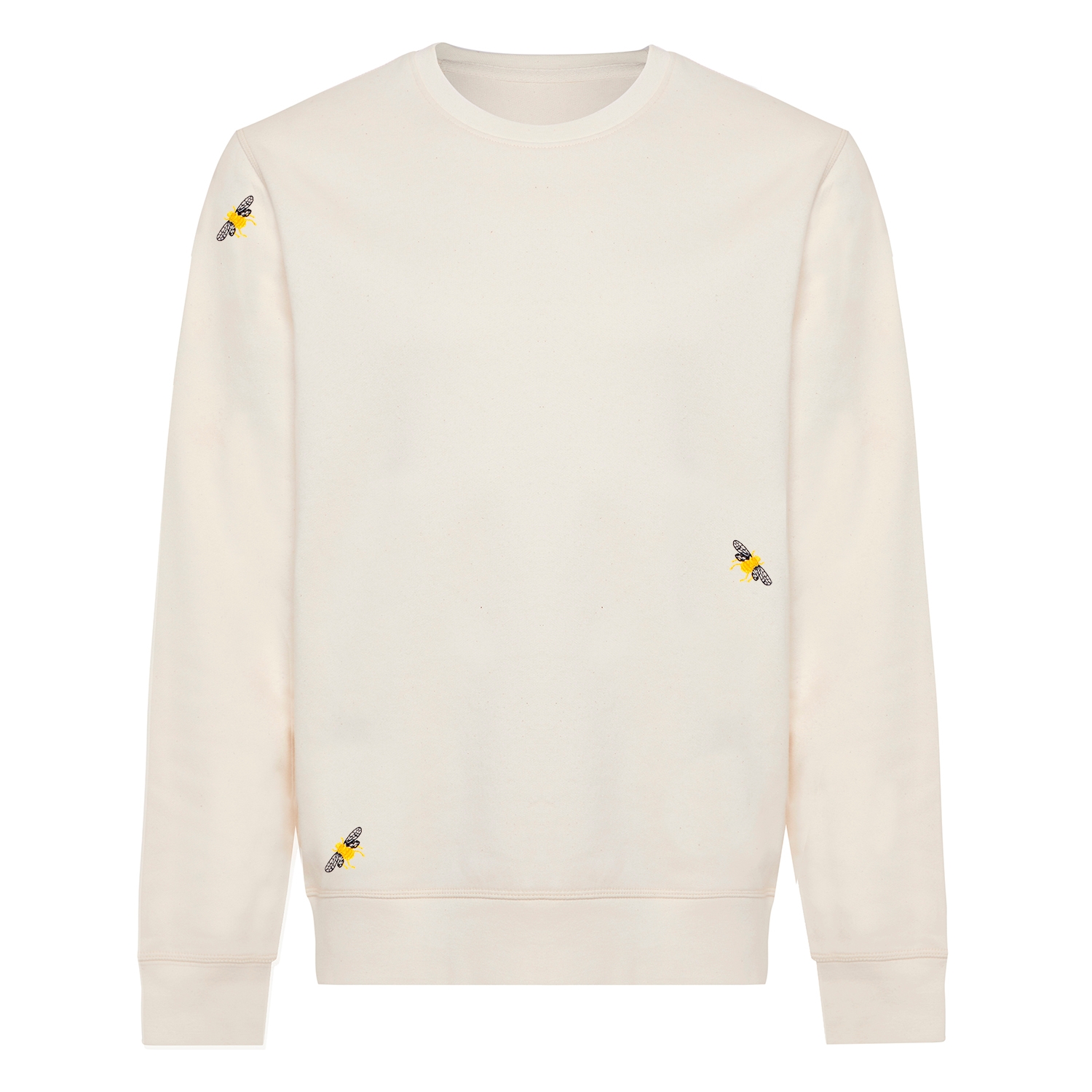 Bee Embroidered Sweatshirt Ecru