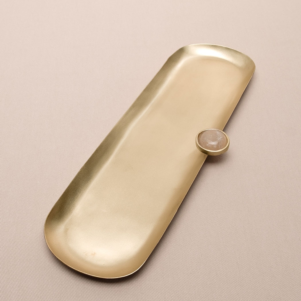 Poppins Matte Brass Oval Decorative Object 26x9 Cm