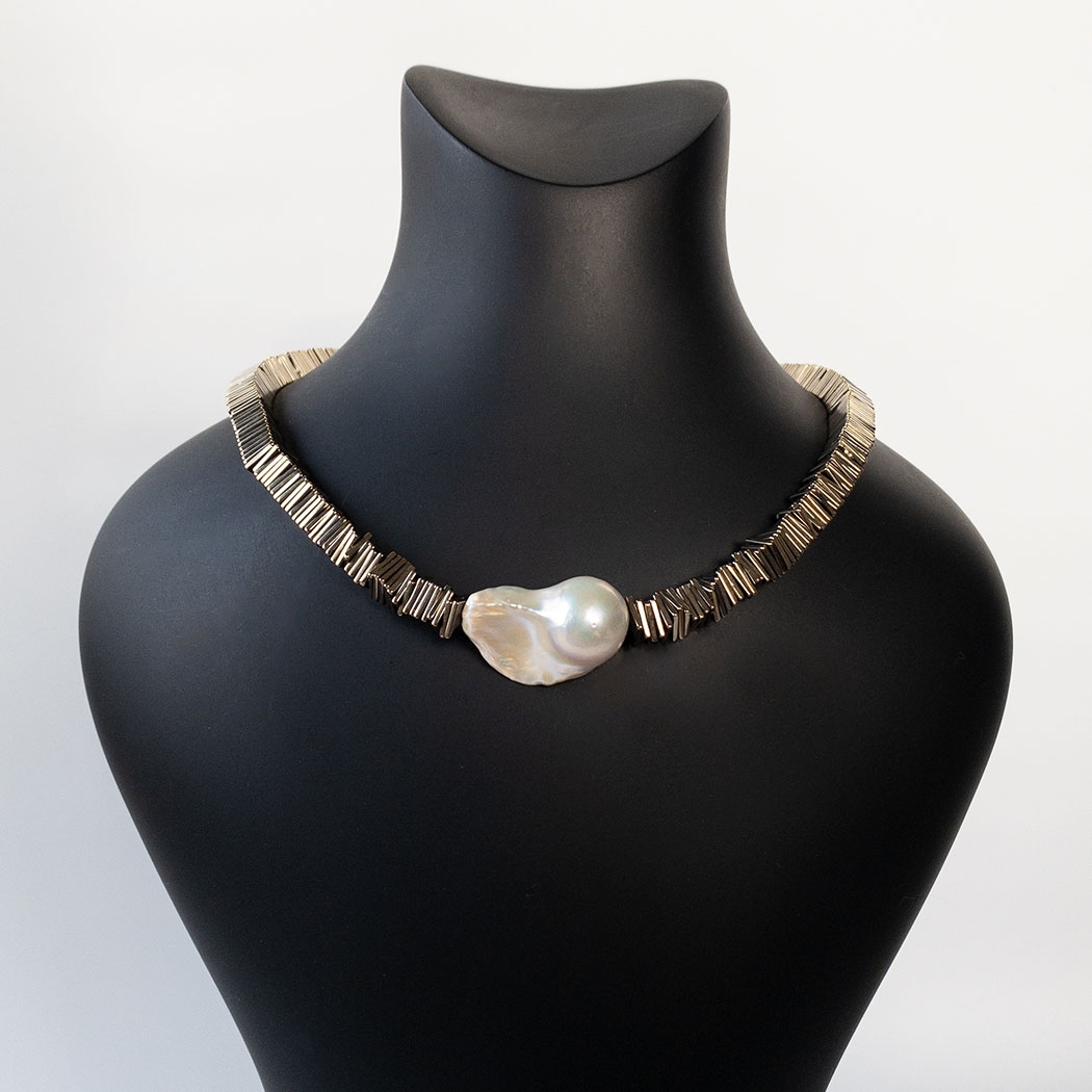 Baroque Pearl & Hematite Necklace