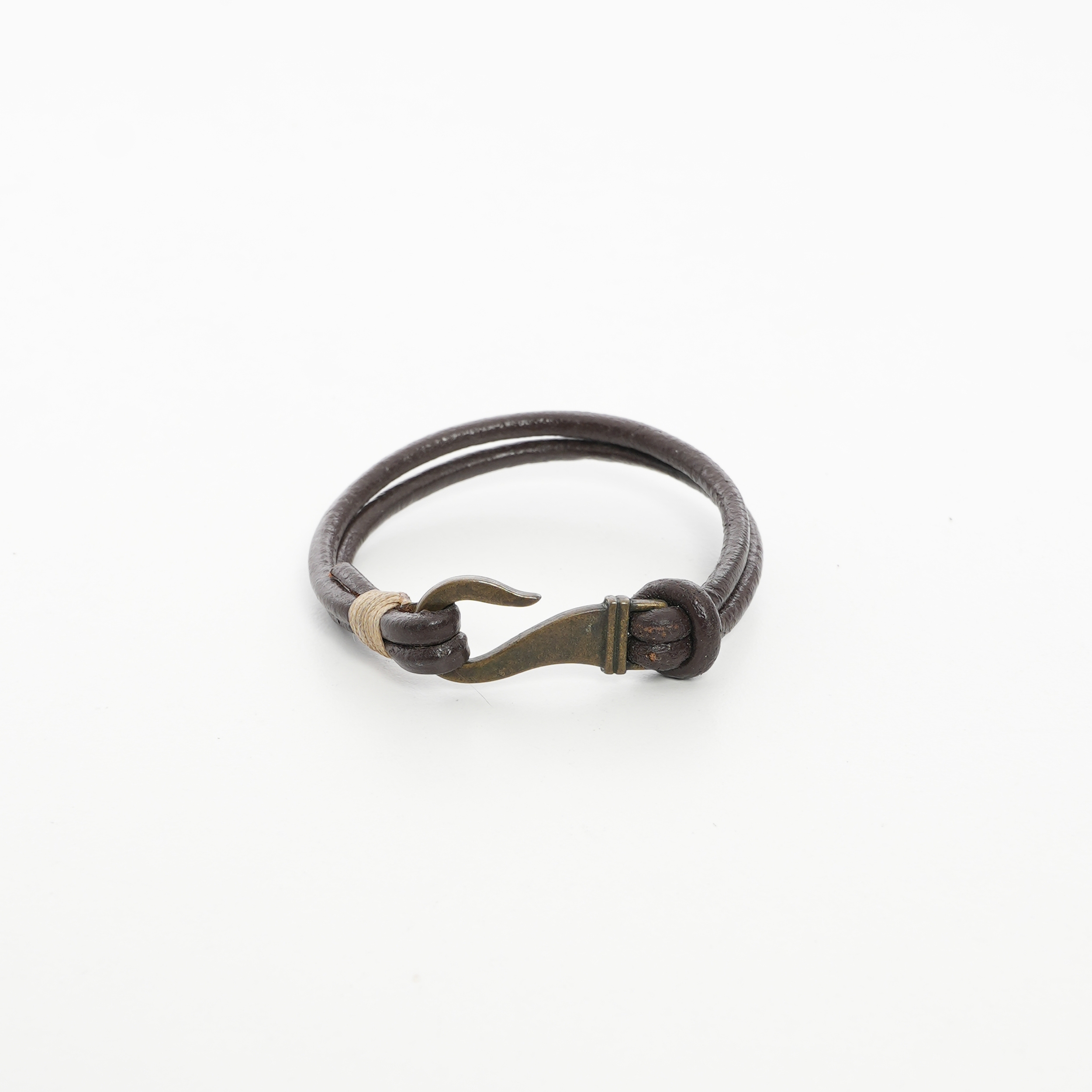 Men's Antique Leather Cuff Bracelet - Vintage Style