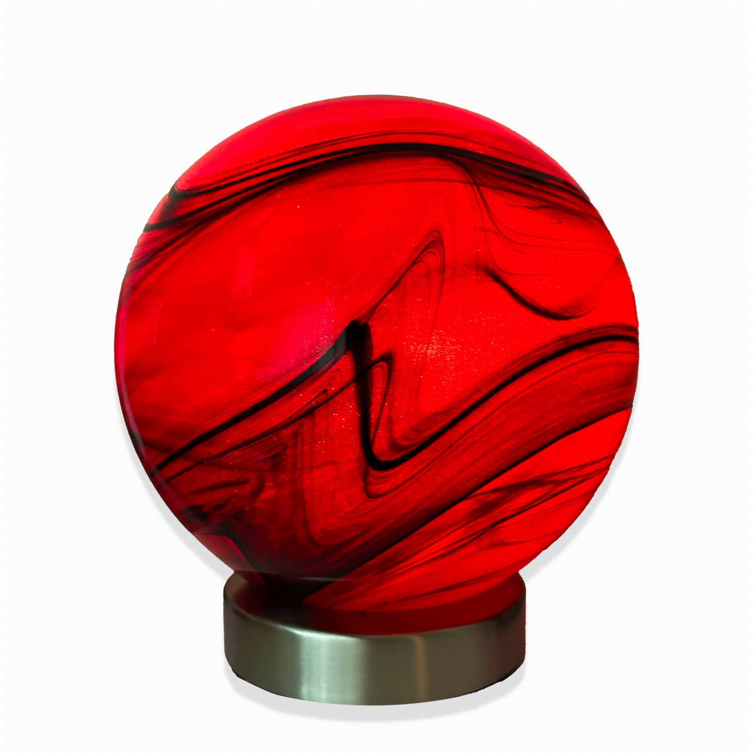 Red&black Blown Glass Lamp