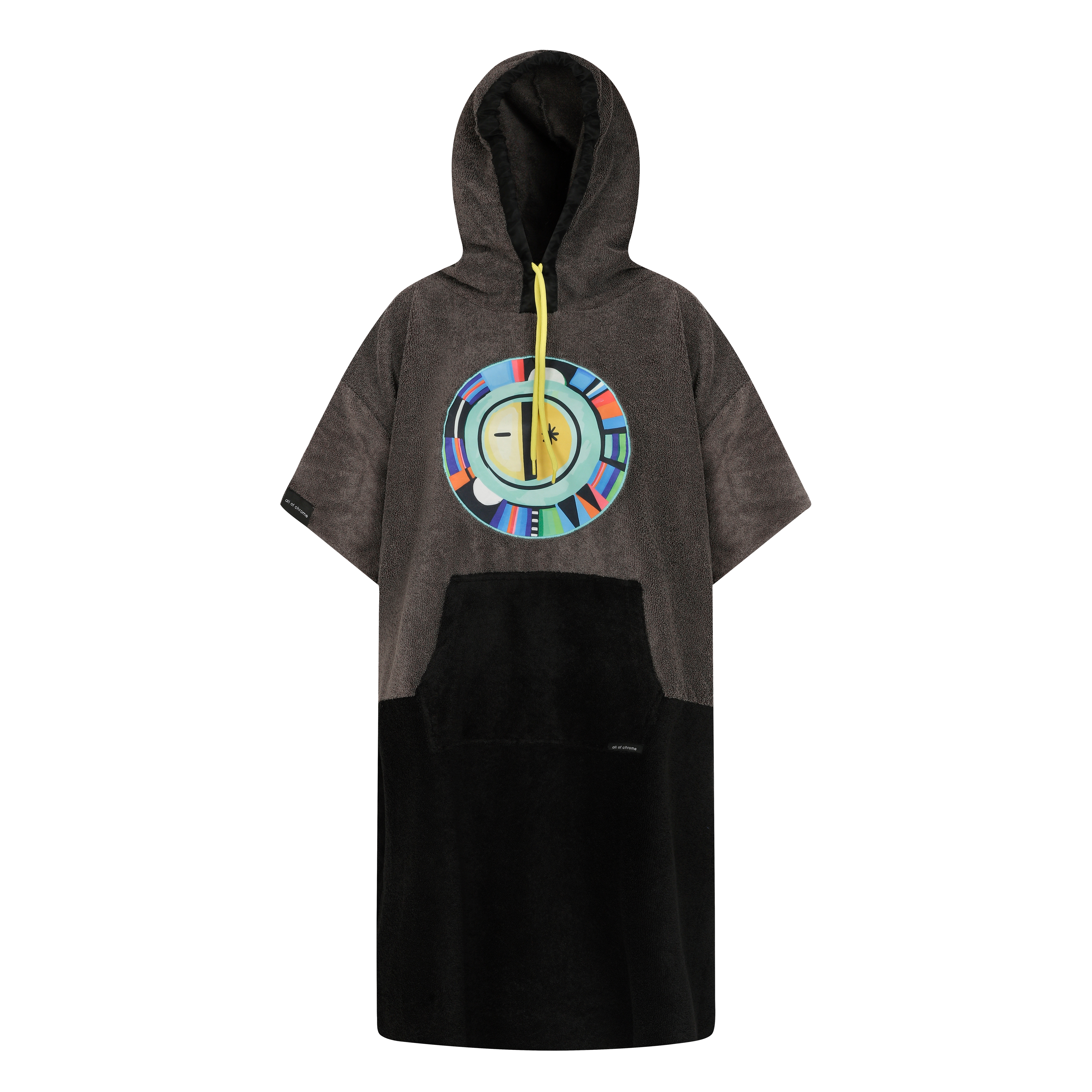 Sun Age Grey Black Towel Poncho