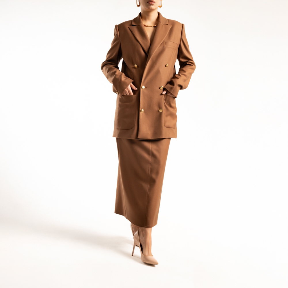 Dark Brown Maxi Skirt