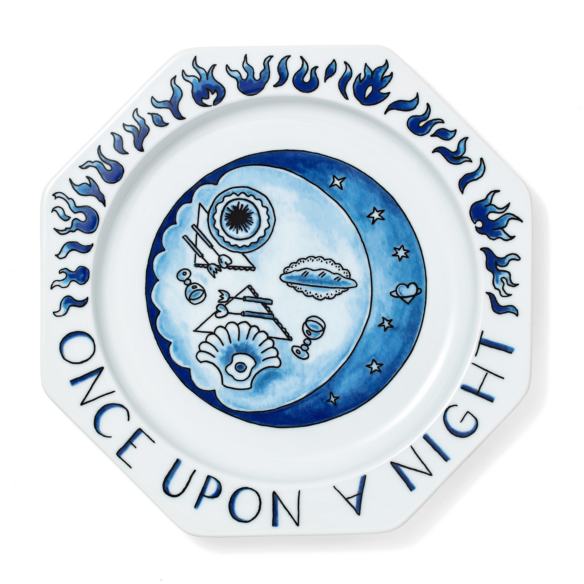 Moonlit Porcelain Plate