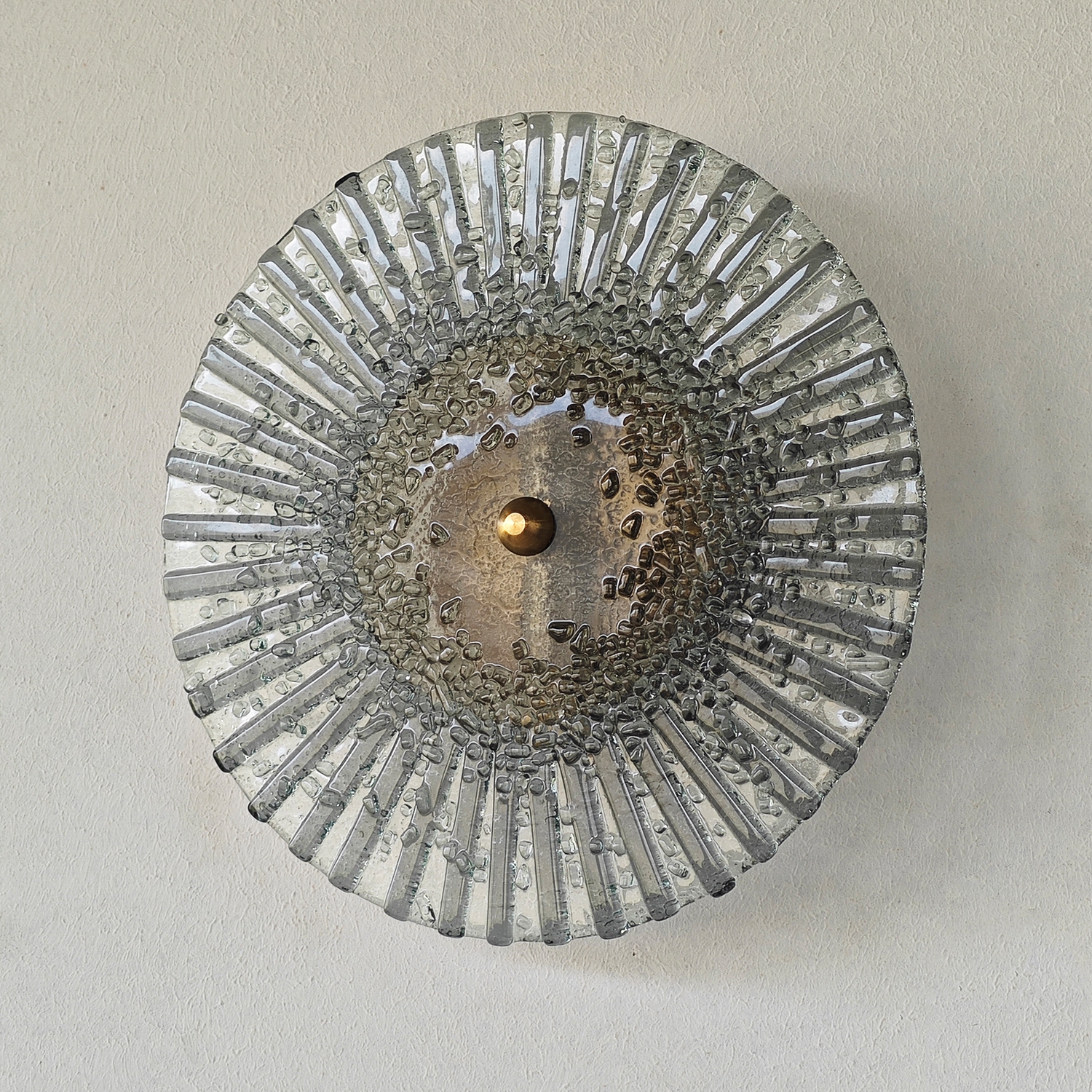 Helia 2 Handcrafted Glass Wall Sconce - Smoke