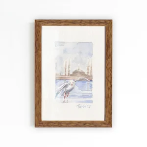 Original Watercolor Artwork In A Wooden Frame