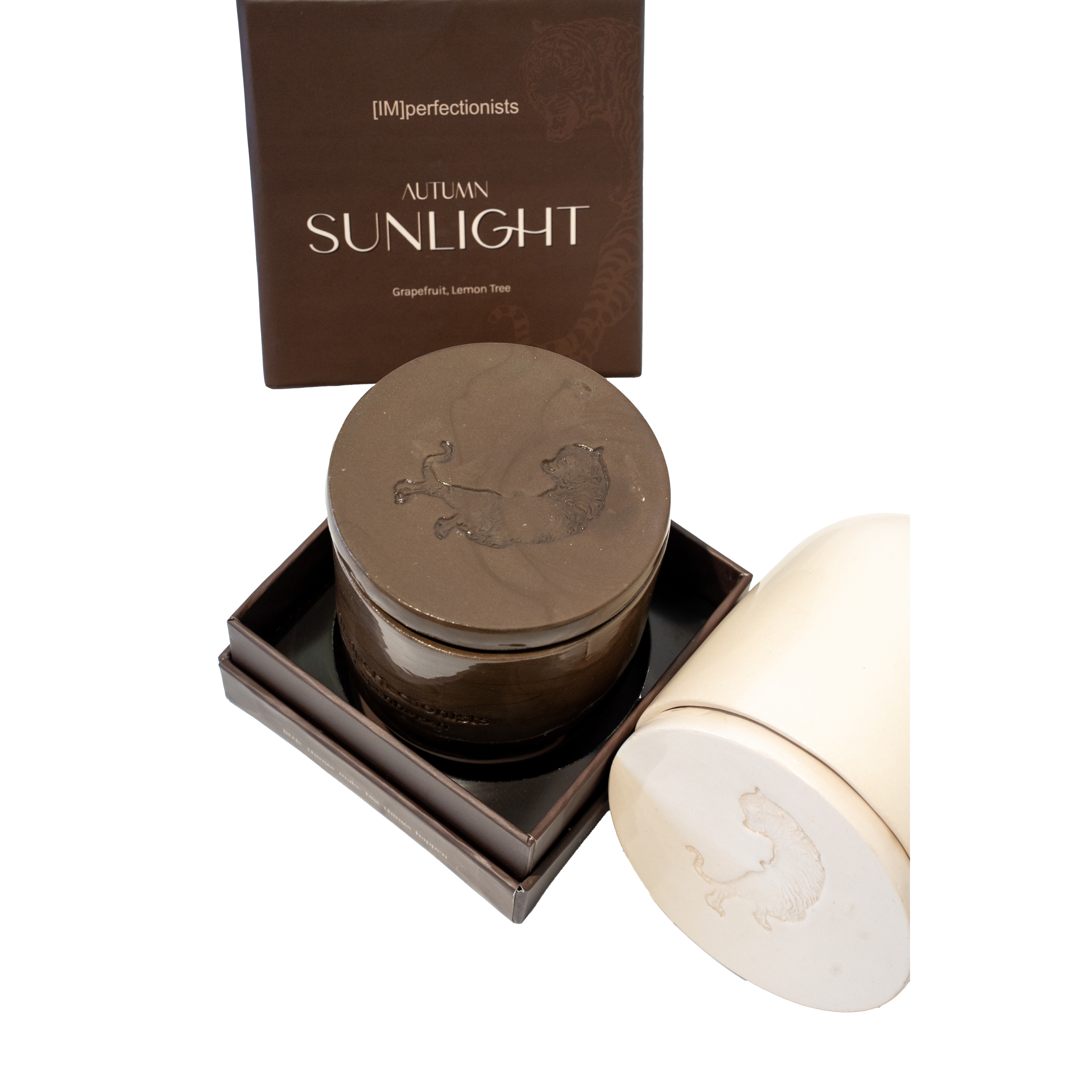 Brown Ceramic Hand Cream Candle