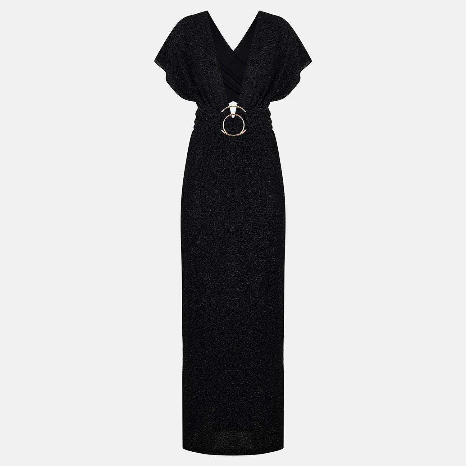 New York Adjustable Glitter Belt Detailed Dress