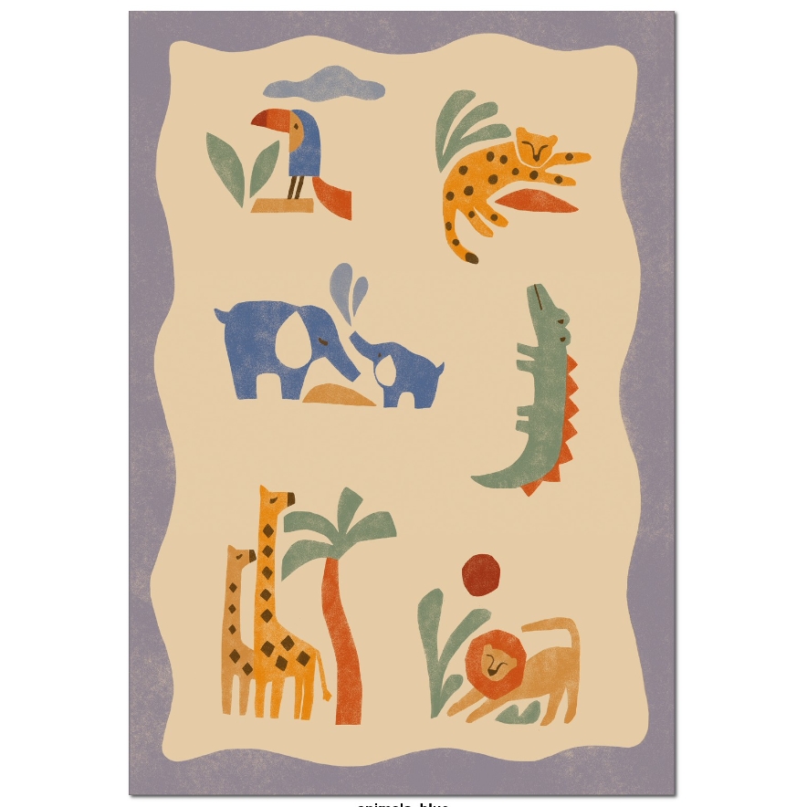 Tails And Trails Safari Kid's Rug