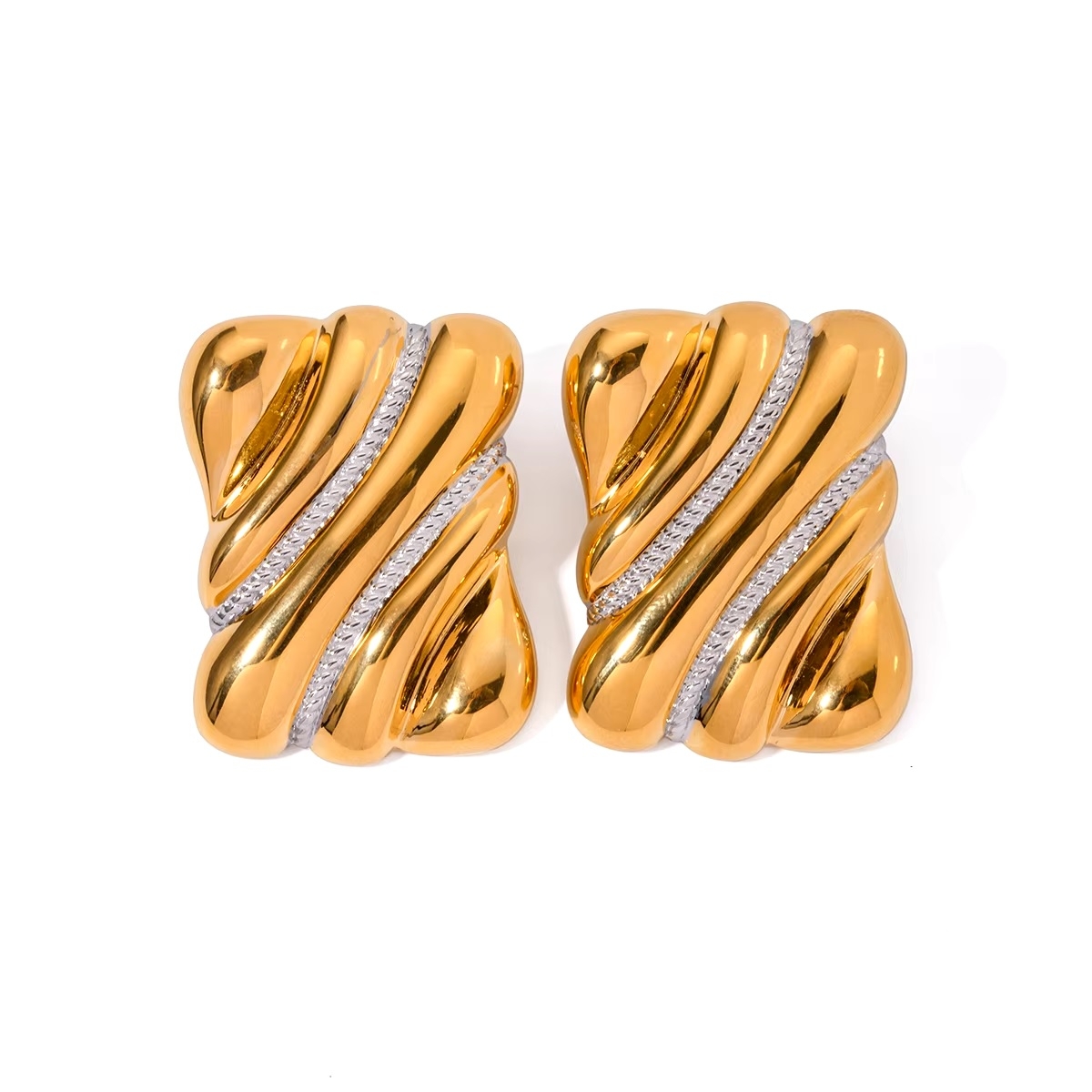 Square Texture Earrings