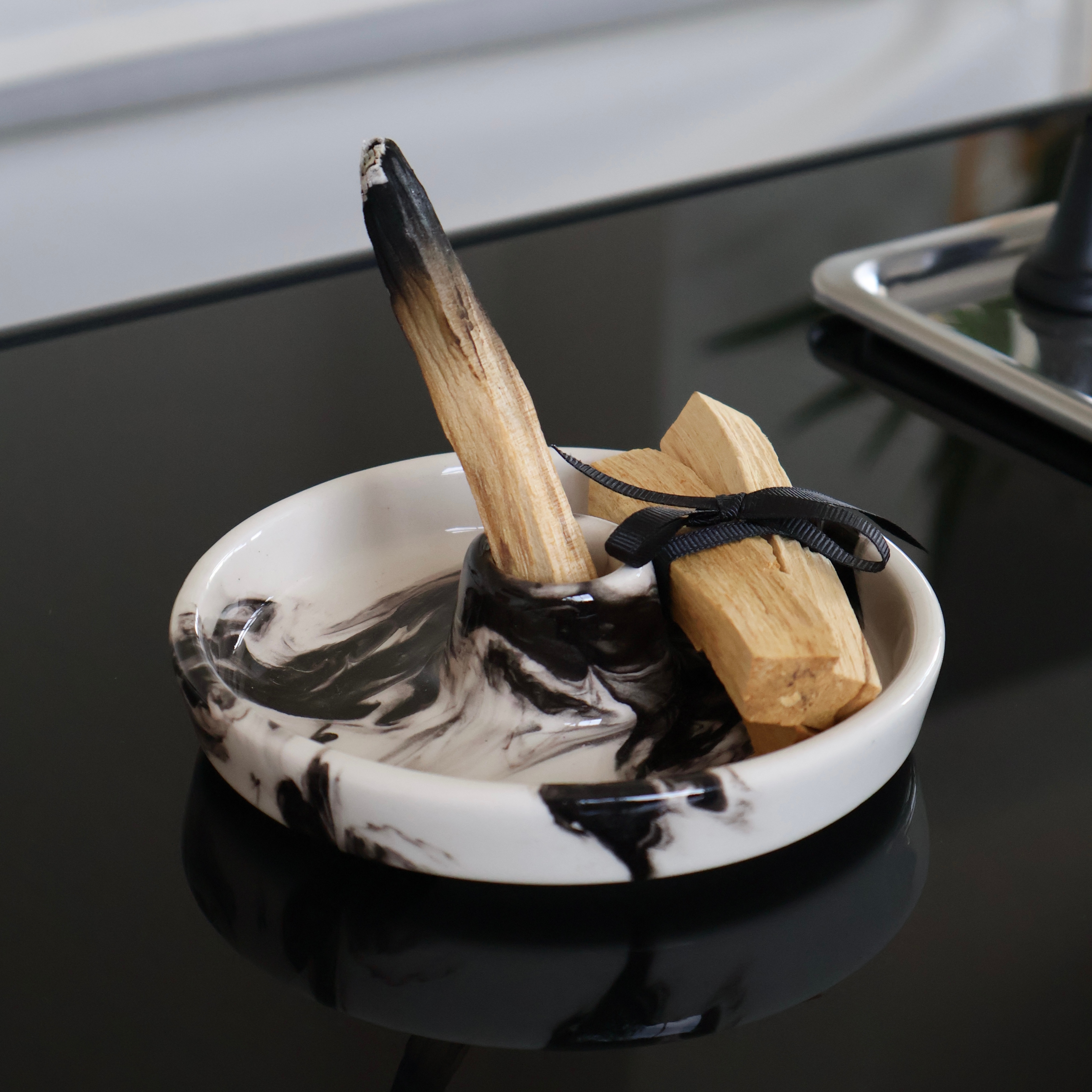 Ceramic Incense Burner And Palo Santo Set