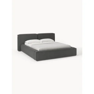Soft Grey-Black Bed Frame