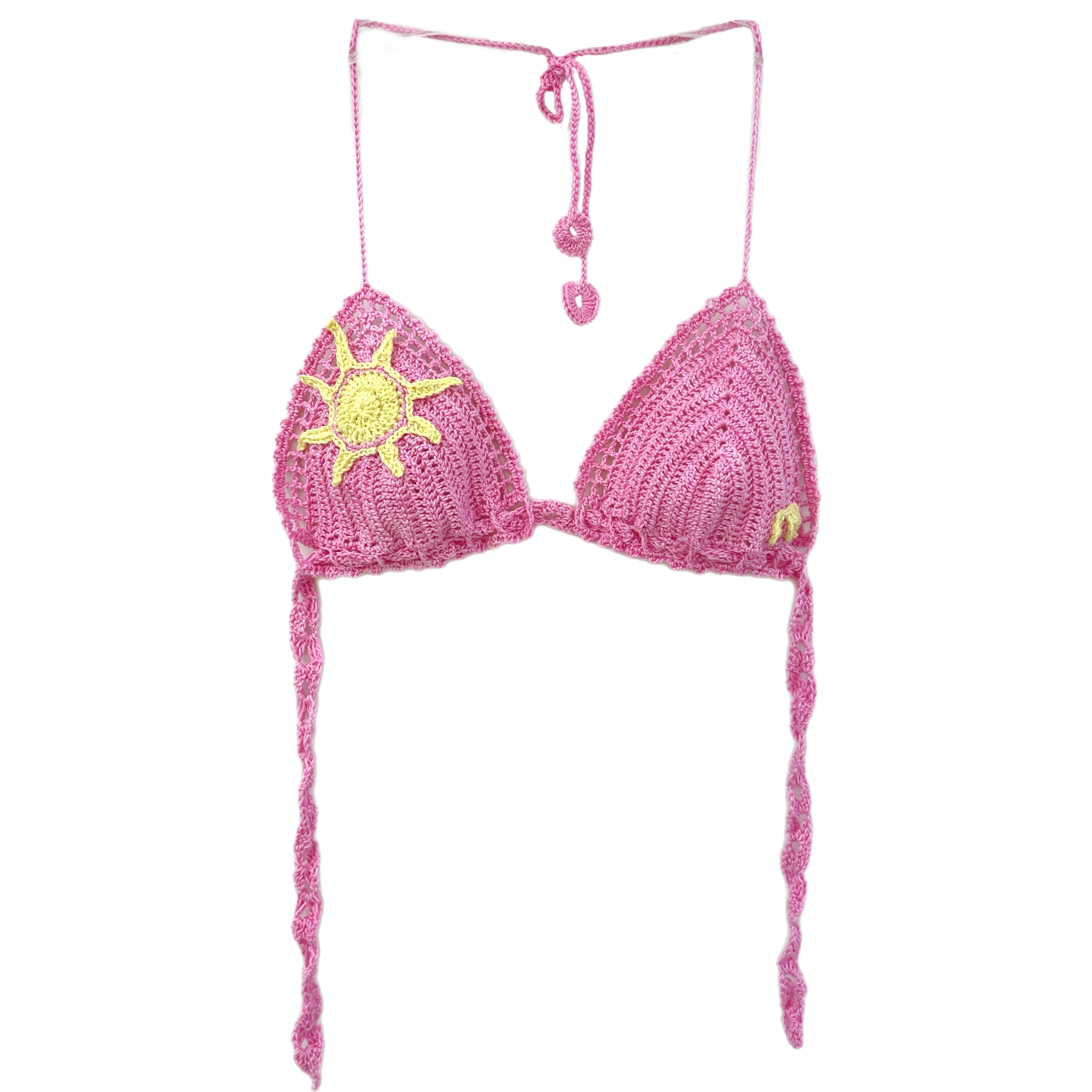 Pink, Sun Crochet Top