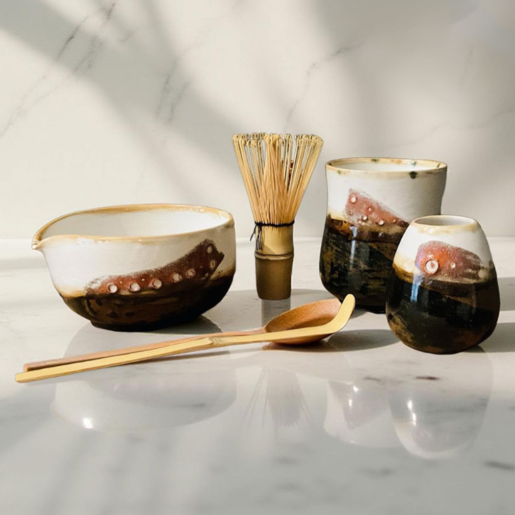 Hinode - Sunrise | Handmade Matcha Ceremony Set (3 Pieces)
