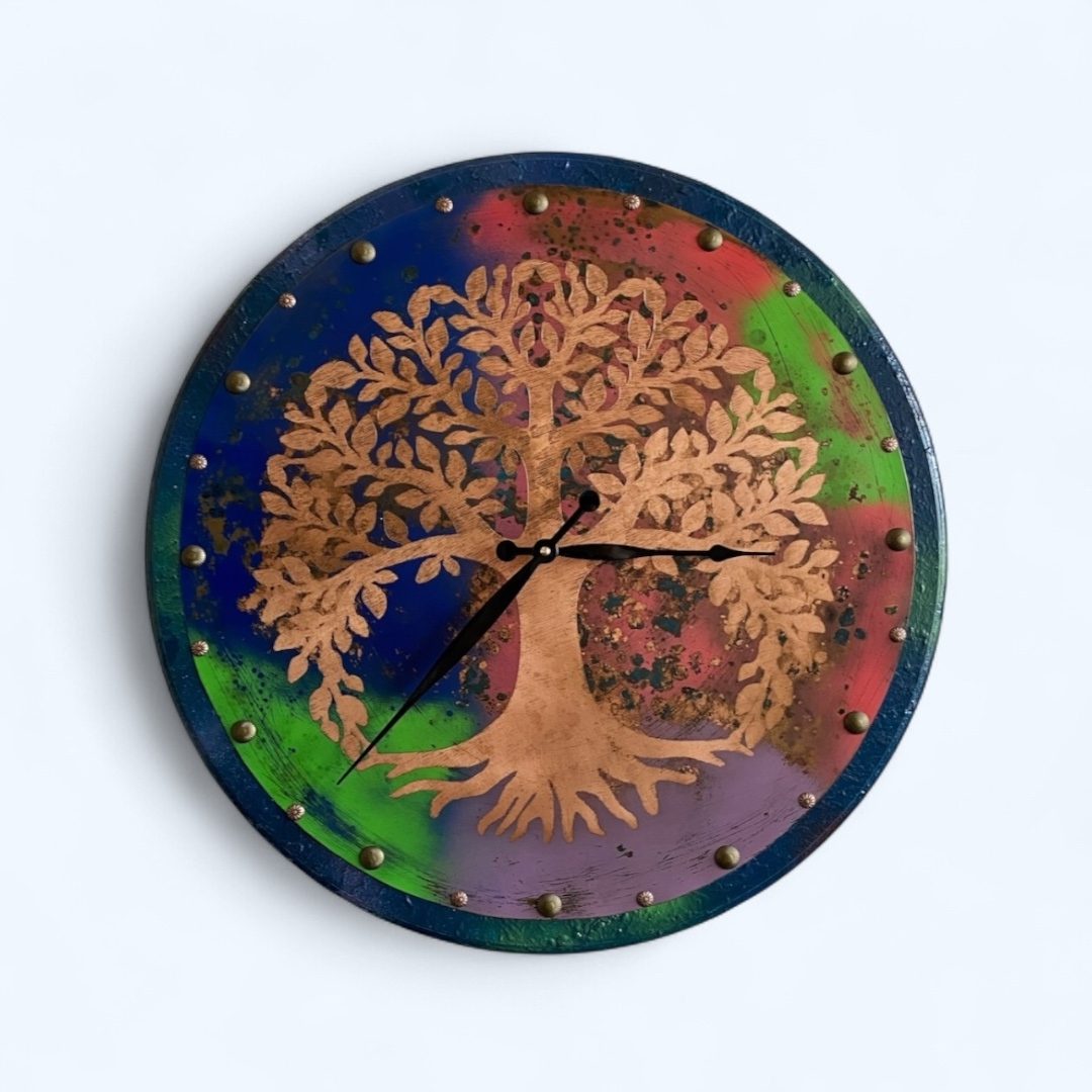 Colorful Tree Of Life Wall Clock