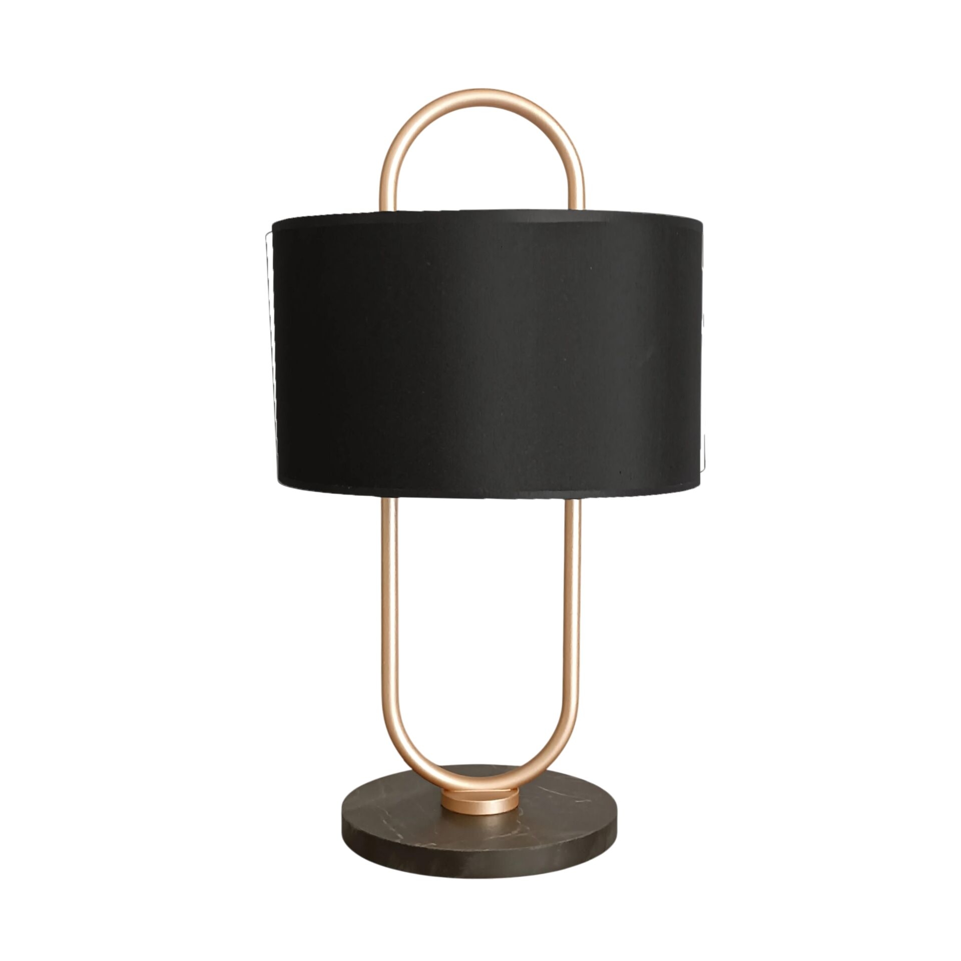 Glora Marble Patterned Rose Gold Table Lamp