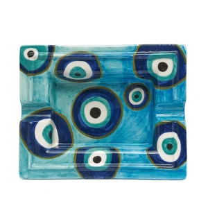 Blue Evil Eye Bead Ashtray