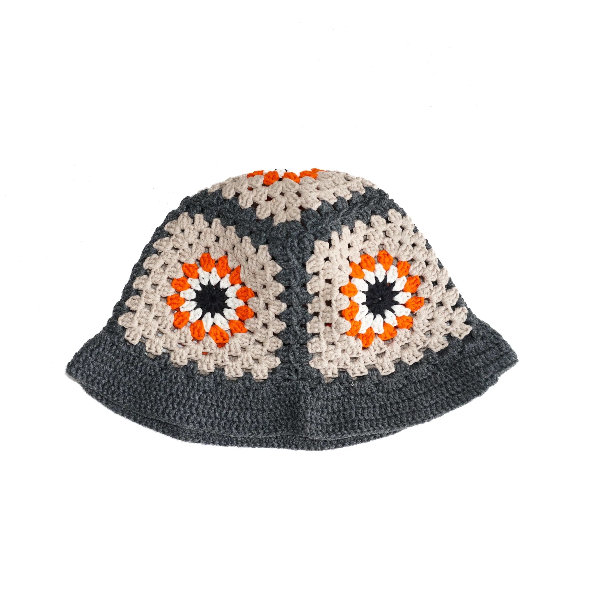 Orange Floral Hat