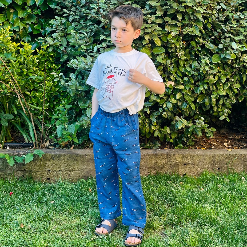 Fish All Over Muslin Cotton Pants