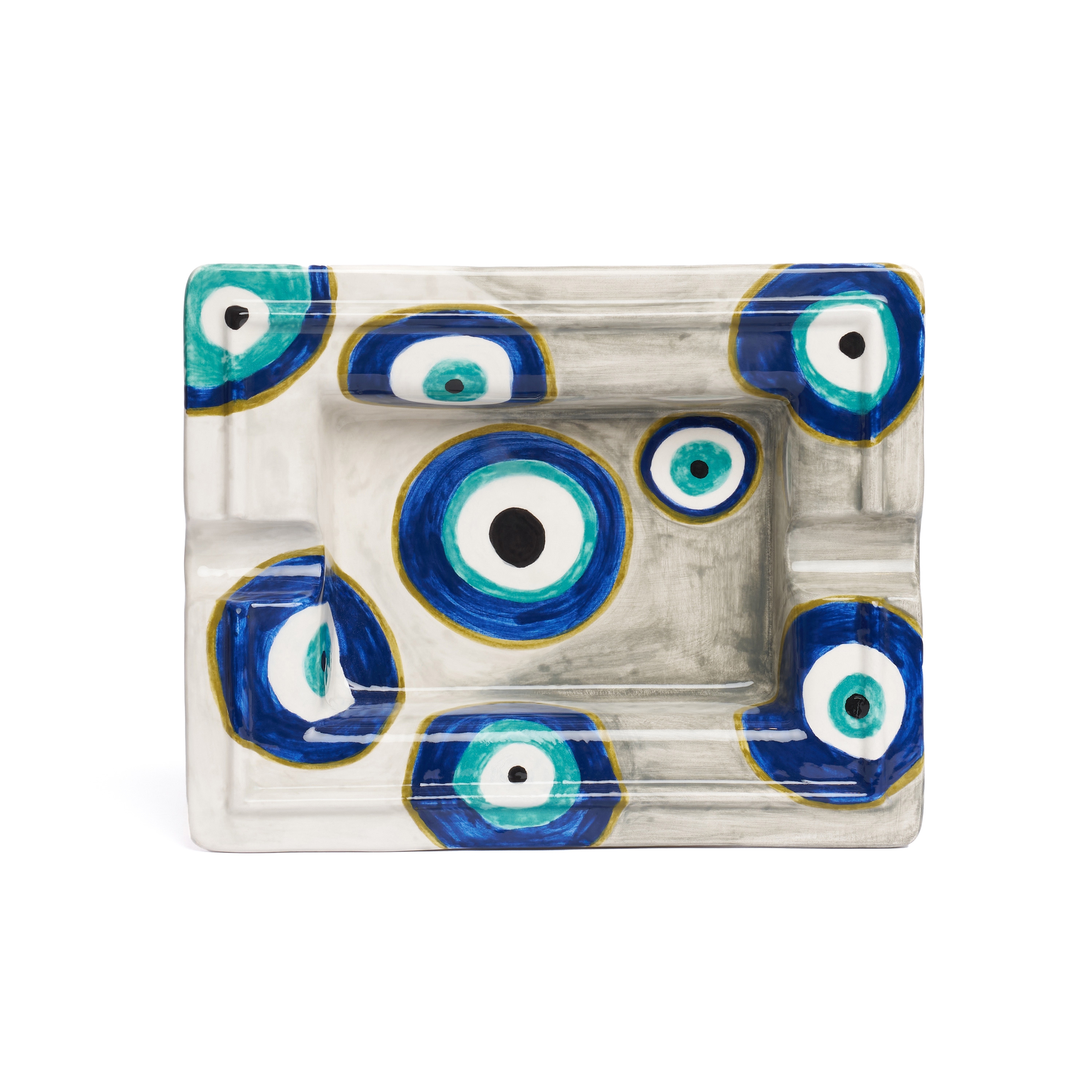 Blue Evil Eye Bead Ashtray