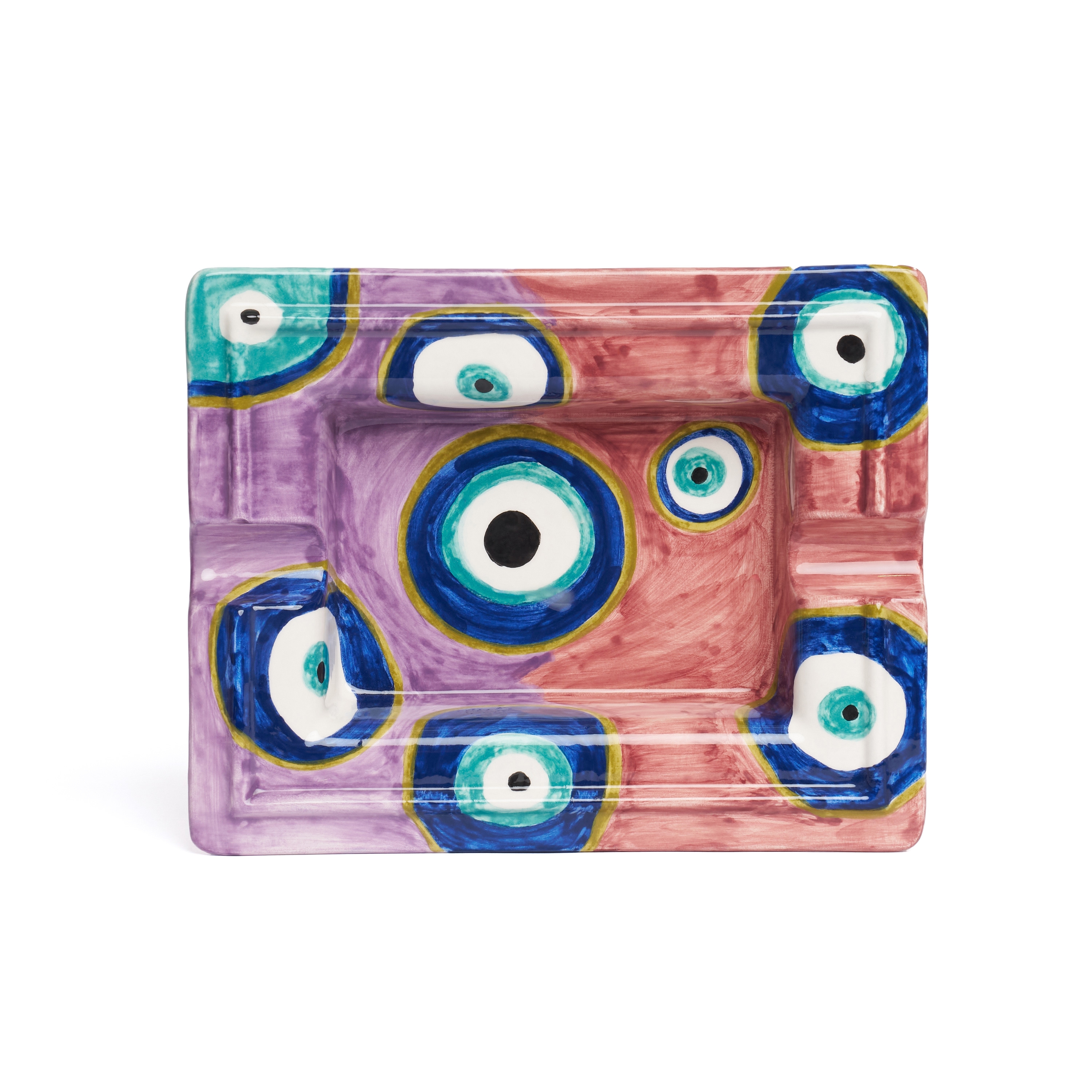 Blue Evil Eye Bead Ashtray