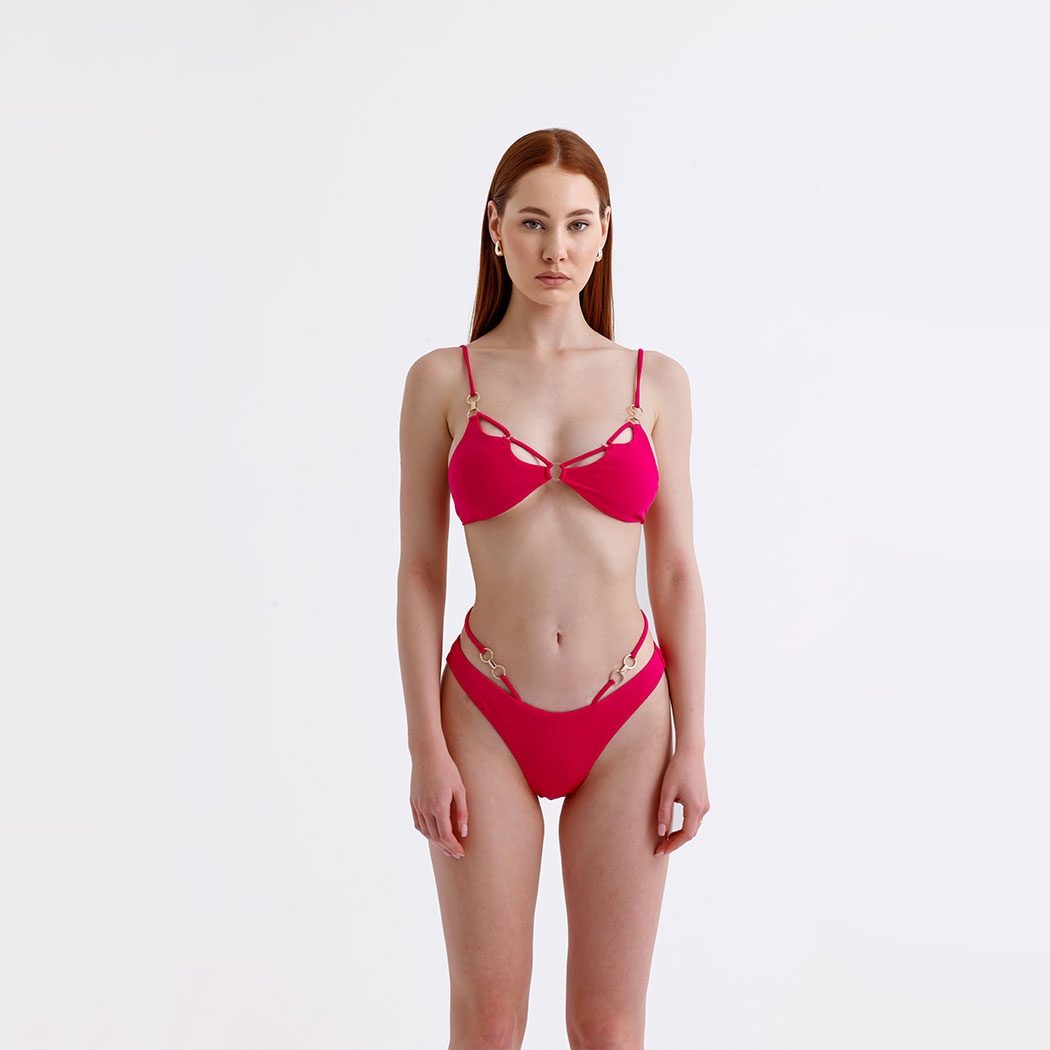 Siren Raspberry Halka Detaylı Bikini Set