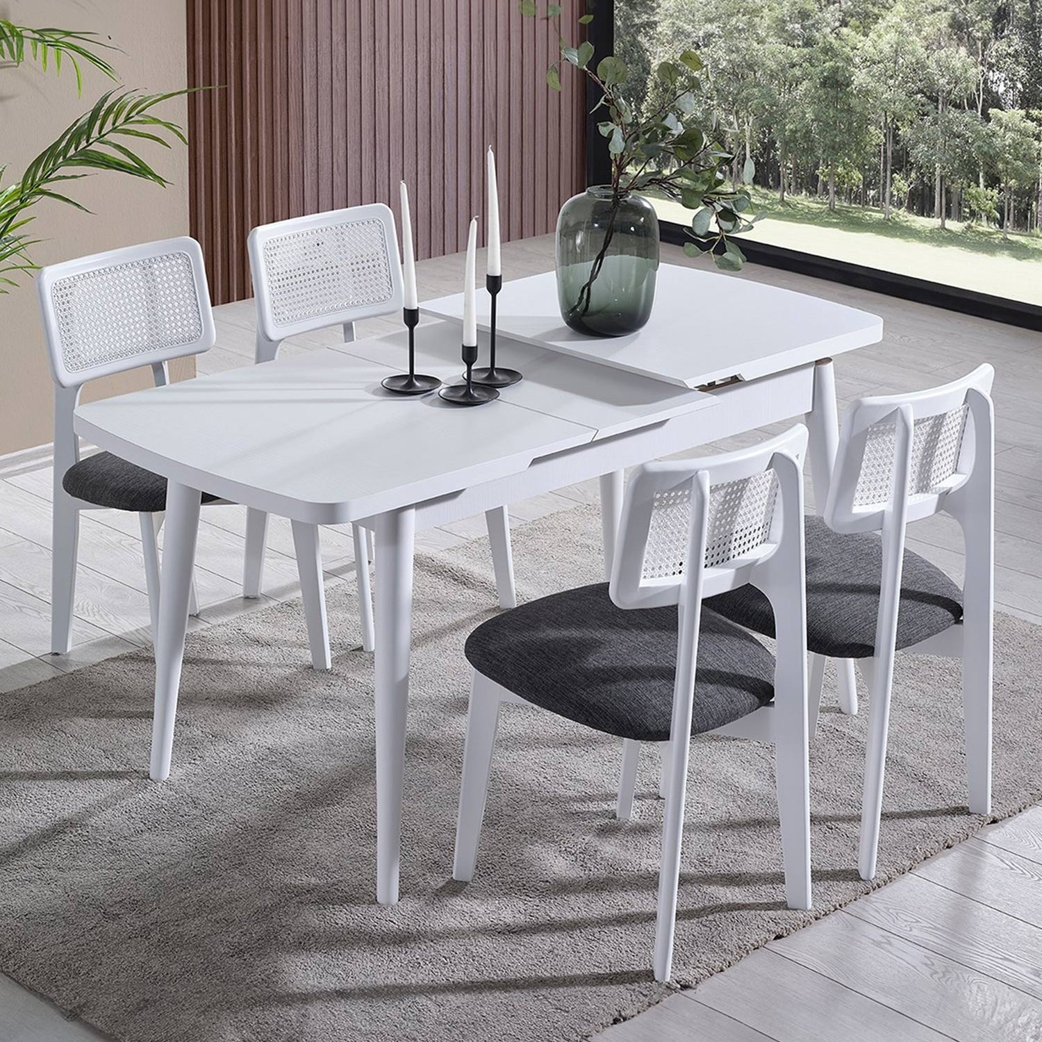 Parla Scratch-proof White Table Set