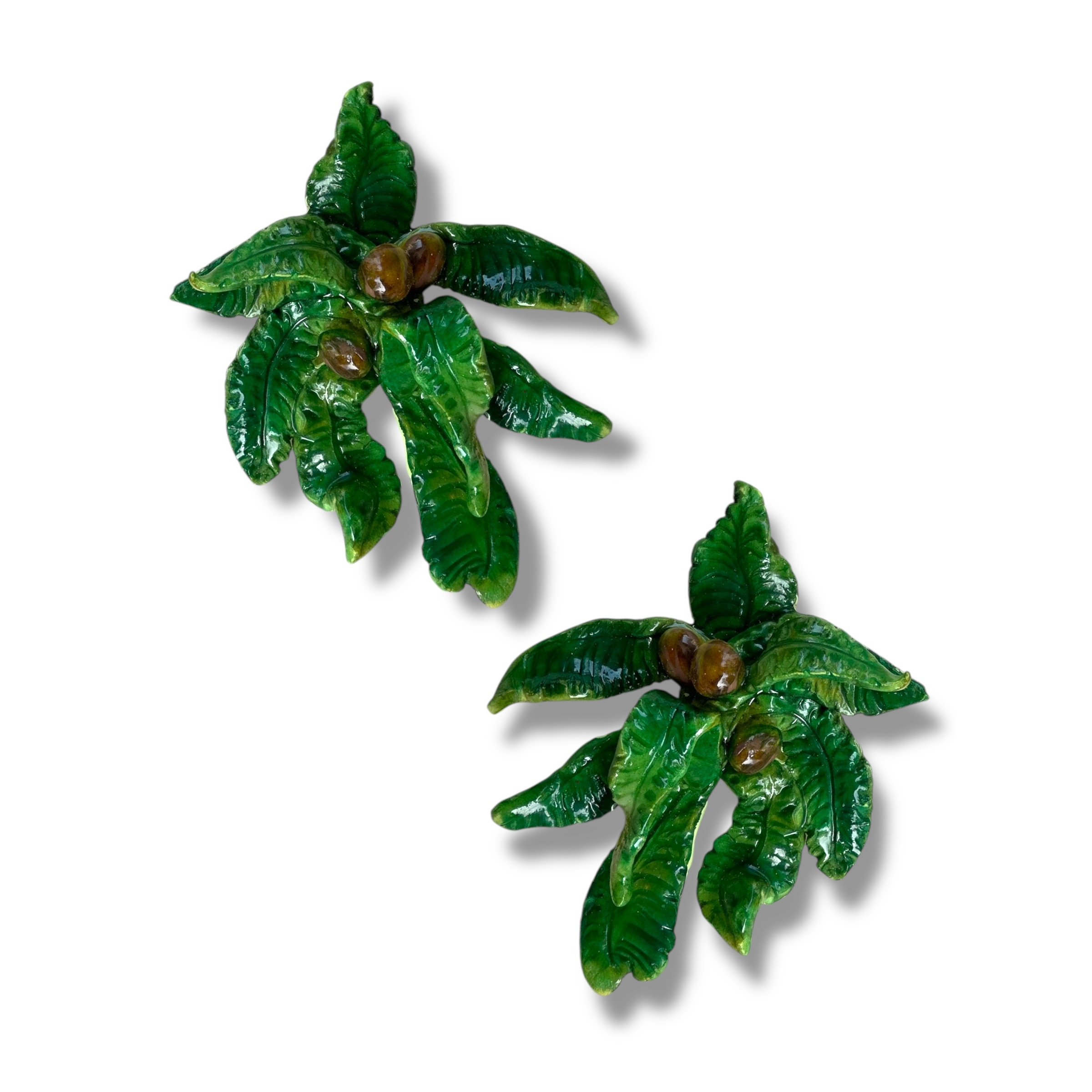 Coco Palm - Palm Leaf Earrings
