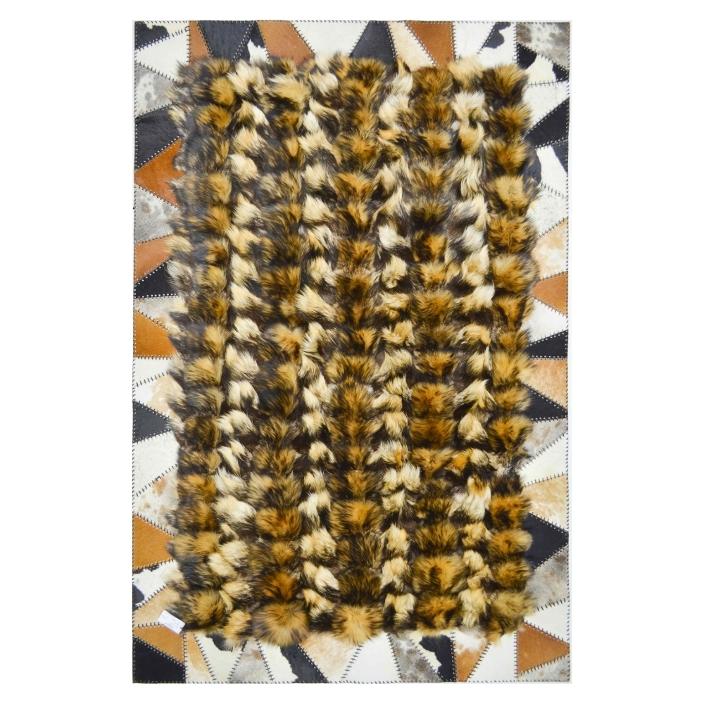 Toscana Leather And Fur Rug 120x180 Cm (3.9x5.9 Ft)