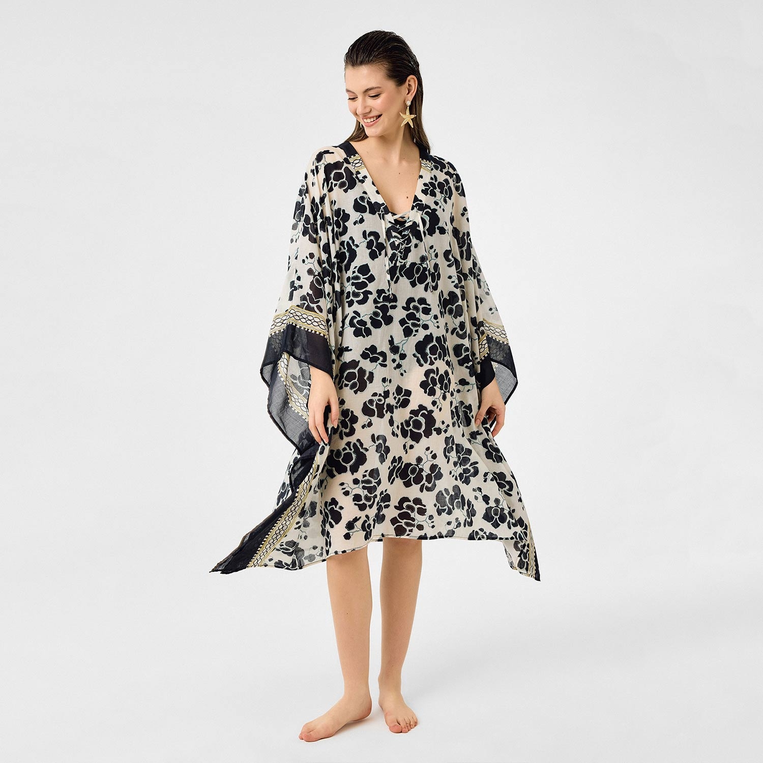Nona Bat Arm Tunic Dress