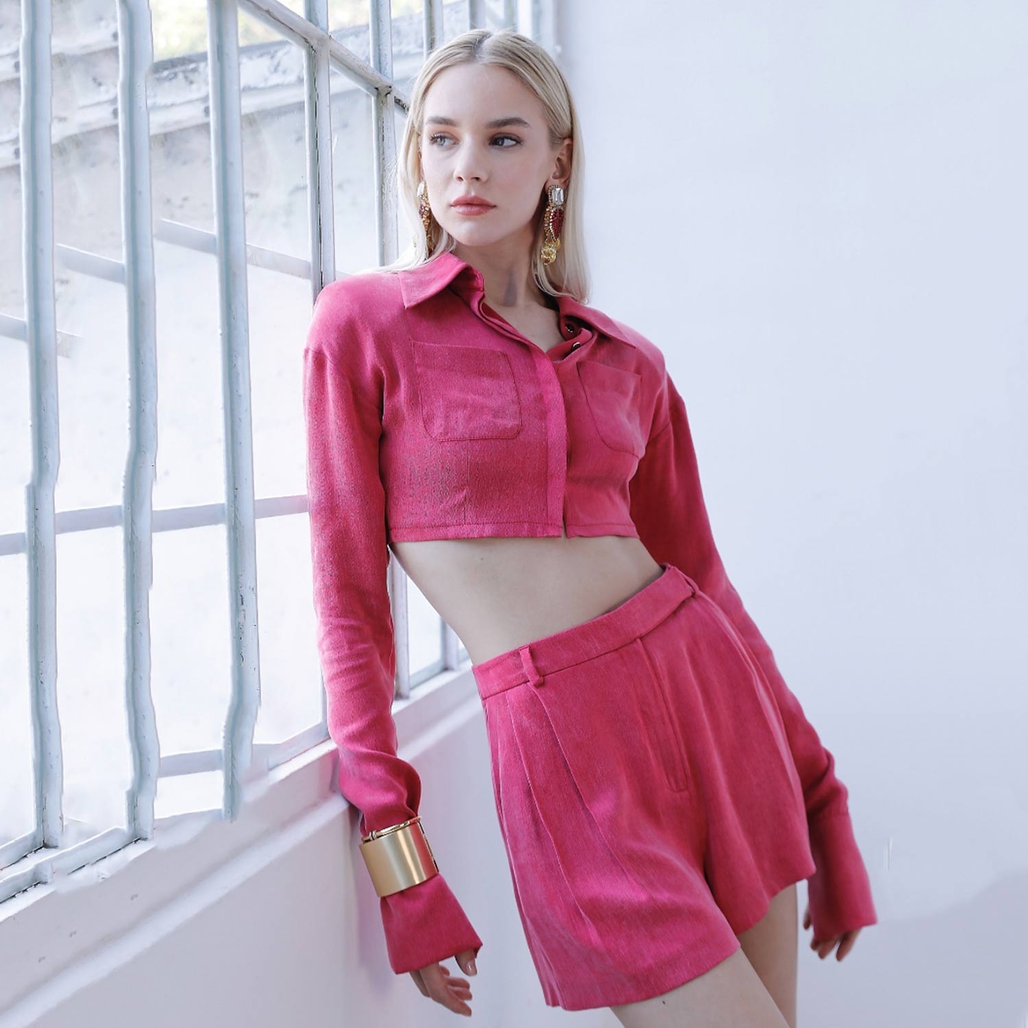 Blooming Rose High Waist Şort