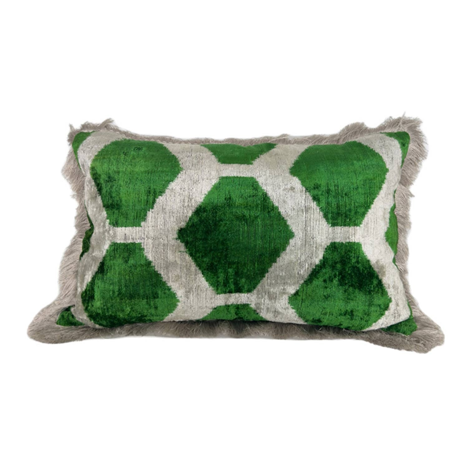 Ikat Silk & Velvet Pillow
