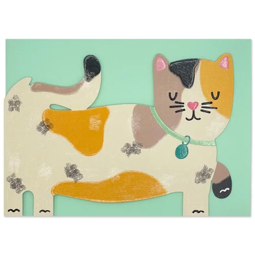 Tabby Cat Standing Card