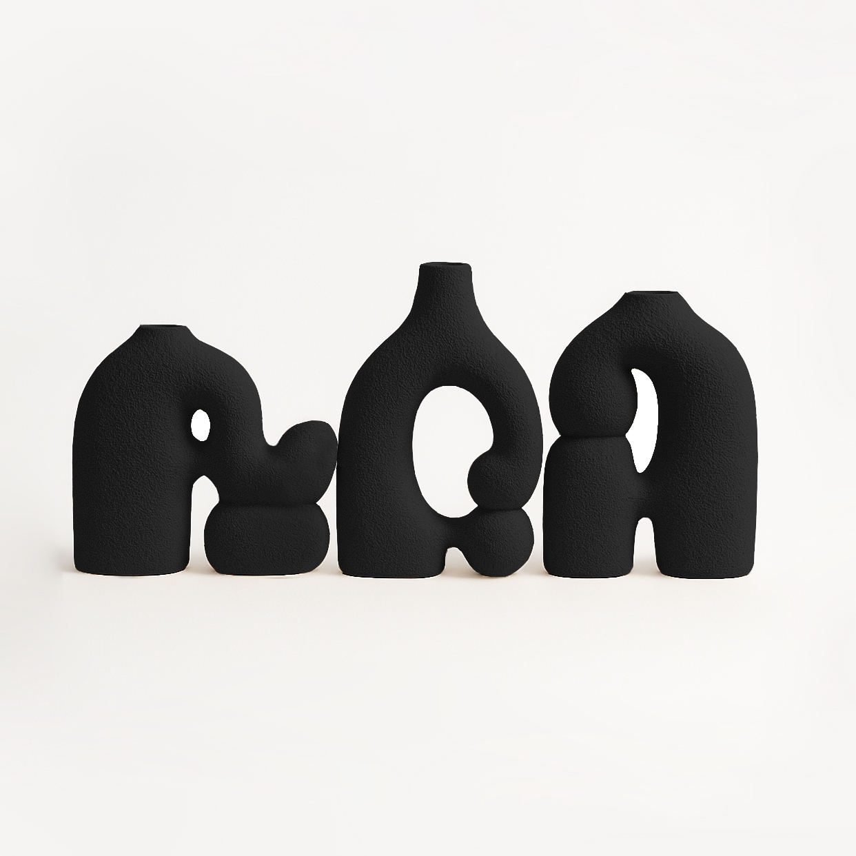 3 Mini Ceramic Vase