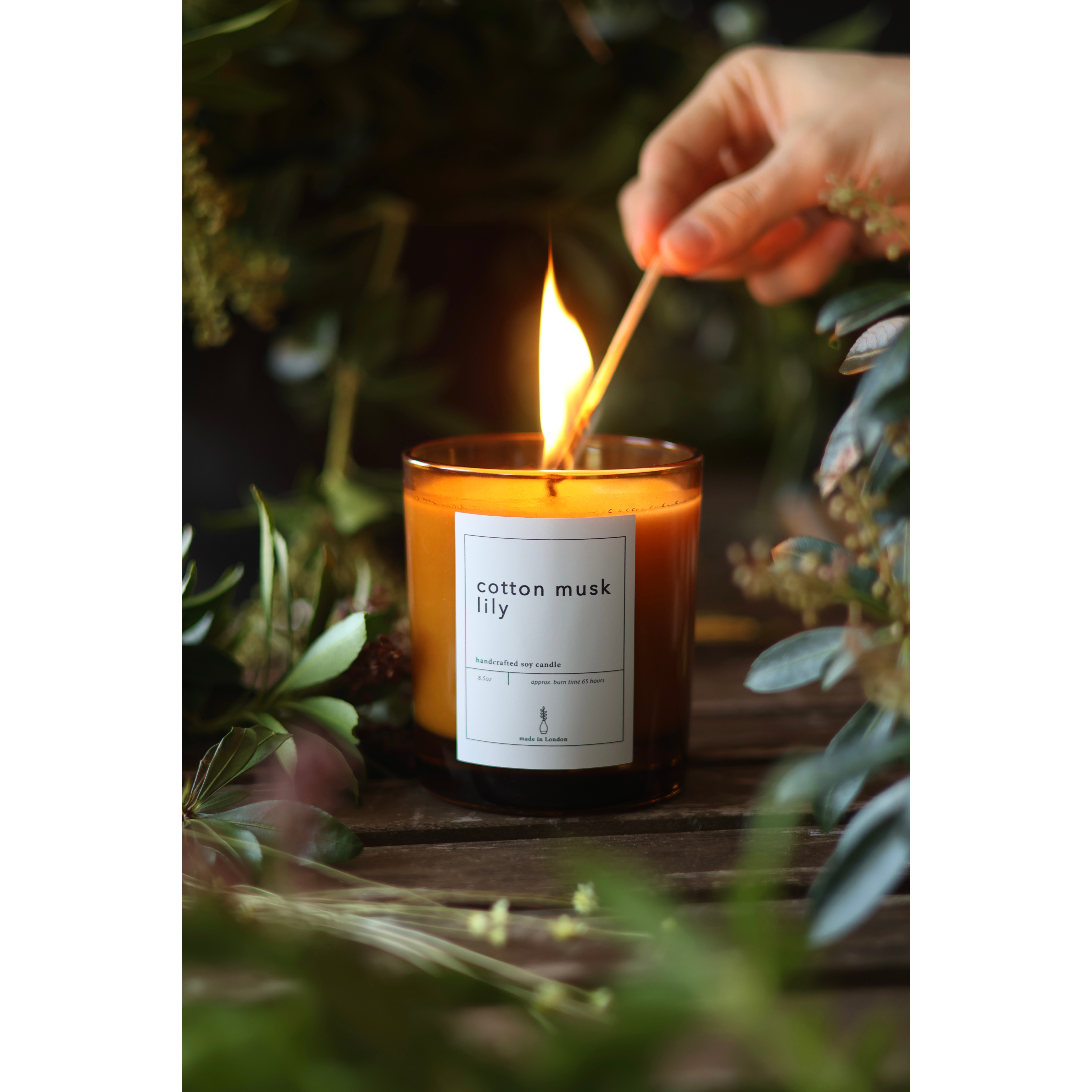 Cotton Musk & Lily Soy Candle