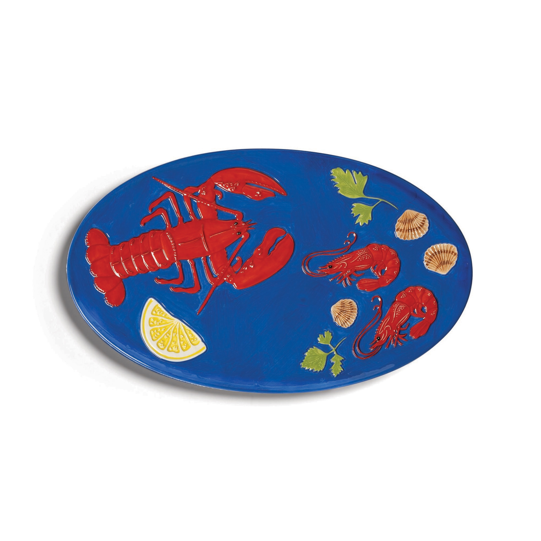 De La Mer Lobster Motif Serving Plate