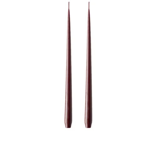 Aubergine Unscented 2 Piece Long Taper Candle Set 42 Cm