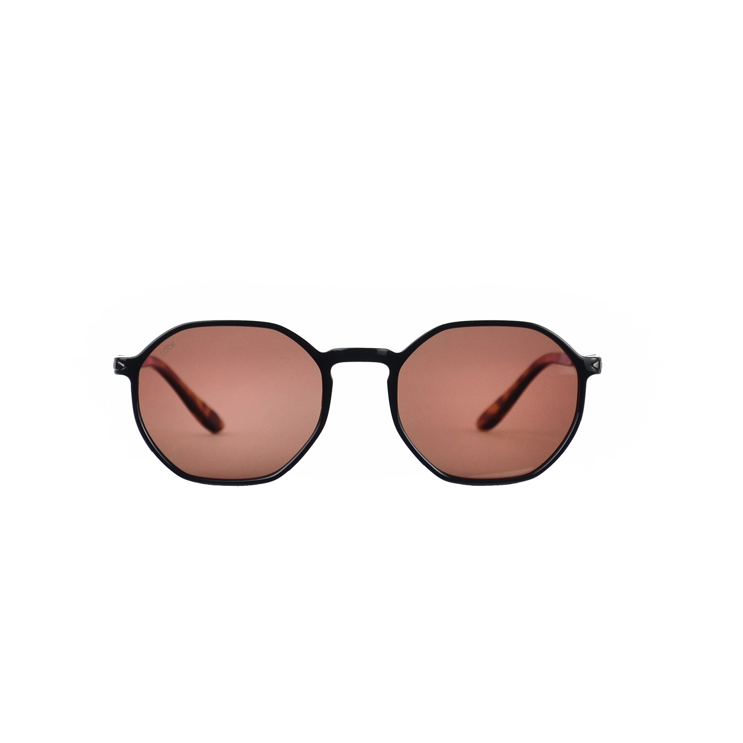 Santorini Black Amber Unisex Sunglasses