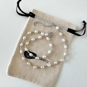 Dahlia 925 Sterling Silver Pearl Necklace