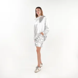 Silver Metallic Shorts - Unisex - 2