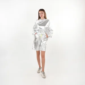 Silver Metallic Shorts - Unisex - 1