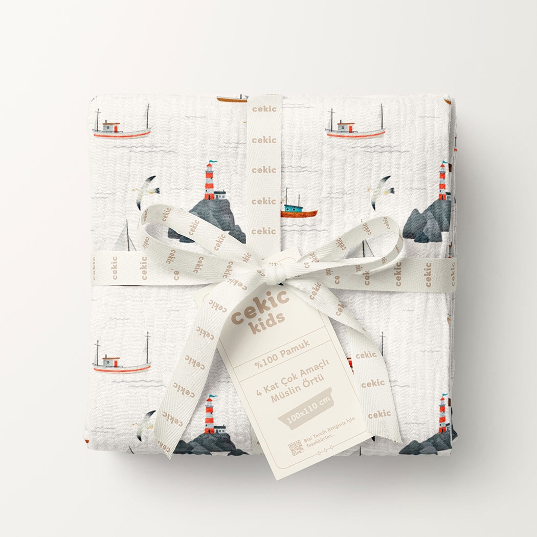 4 Layer Muslin Blanket - Baby Muslin Blanket - Four Layer Muslin 100x100 Cm