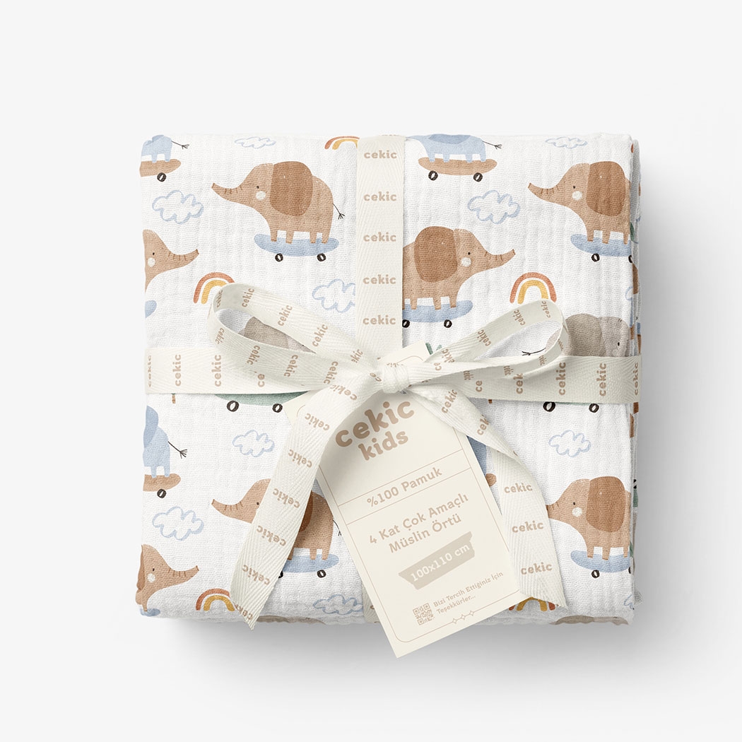 4 Layer Muslin Blanket - Baby Muslin Blanket - Four Layer Muslin 100x100 Cm